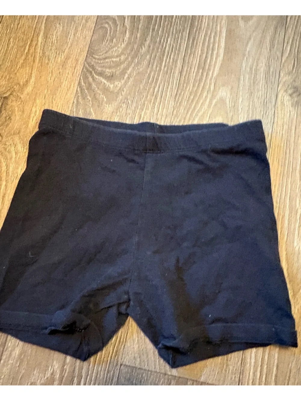 Girls Black Stretch biker shorts
